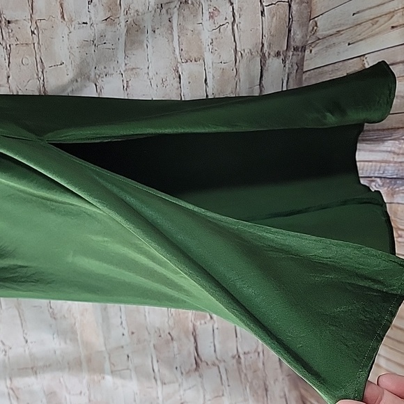 Zara Emerald Green Satin Dress Size XXL - Picture 6 of 13